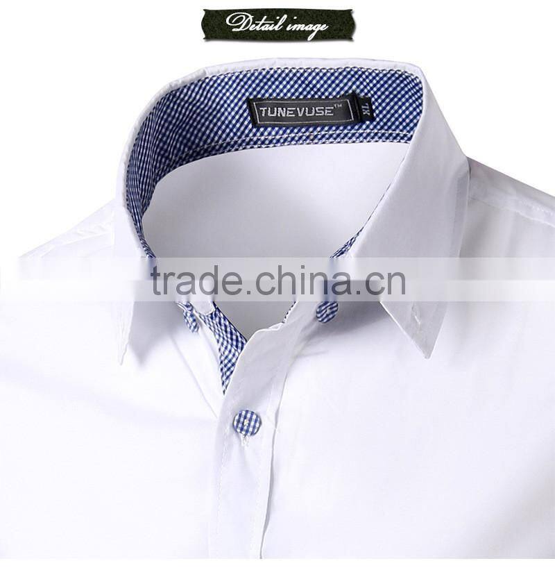 Fashion new style fine brush cotton men cotton shirt with price