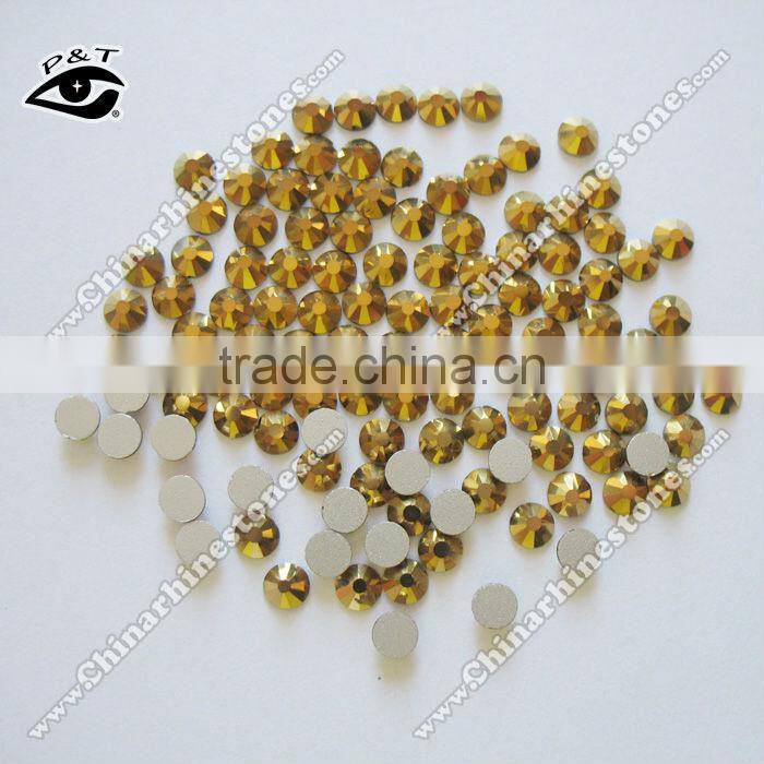 Flat back crystal SS16 Gold hematite crystal Dorado rhinestone