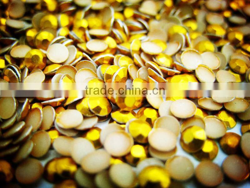 Gold studs China quality Aluminum Rhinestud Hot Fix Octagon