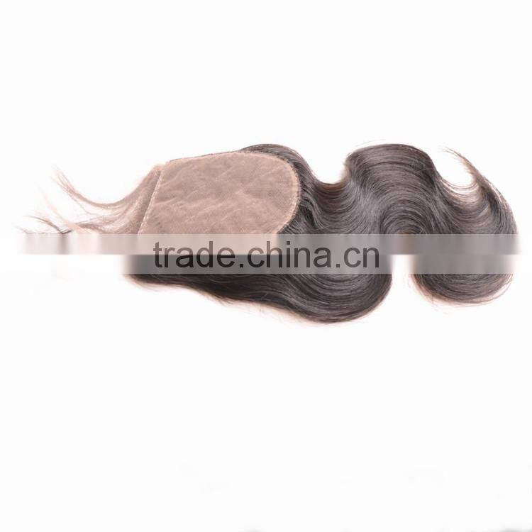 Free Parting Human Hair Closure Piece Hot Sale Top Quality Cheap Silk Base Closure With Baby Hair