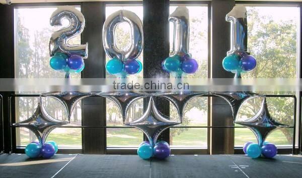 Hot sale 32 inch gold silver color foil number balloons for party decoration