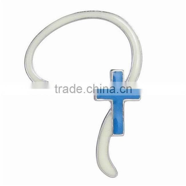 Punk Style Glow in the Dark Earrings Cuff Luminous Cross Ear Wrap