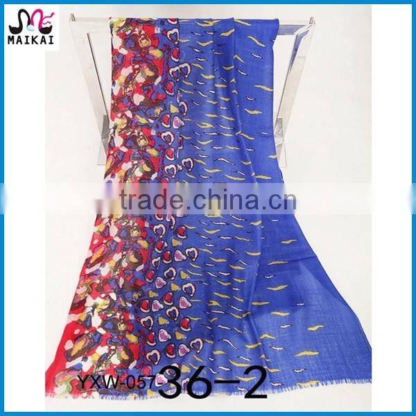 Wholesale new design lady's fashion wool pashmina scarf and shawl 2016