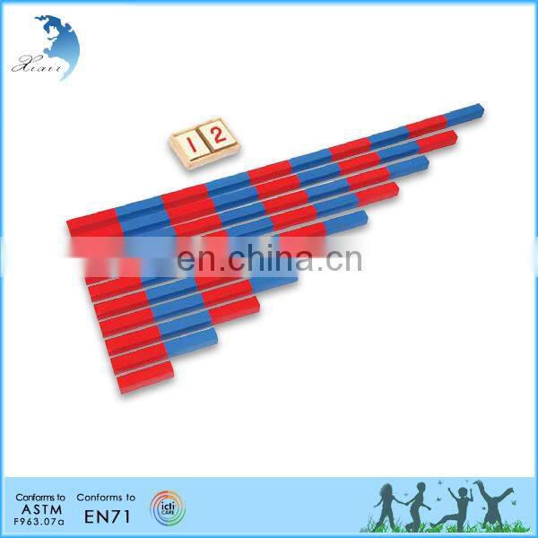 Preschool Wooden Educational Montessori Material EN71 Mathematic Toy Geometric Stick Material