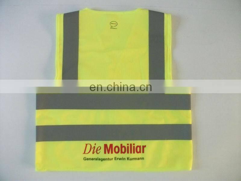 Reflective Security Traffic Vest With LOGO fluorescent jacket