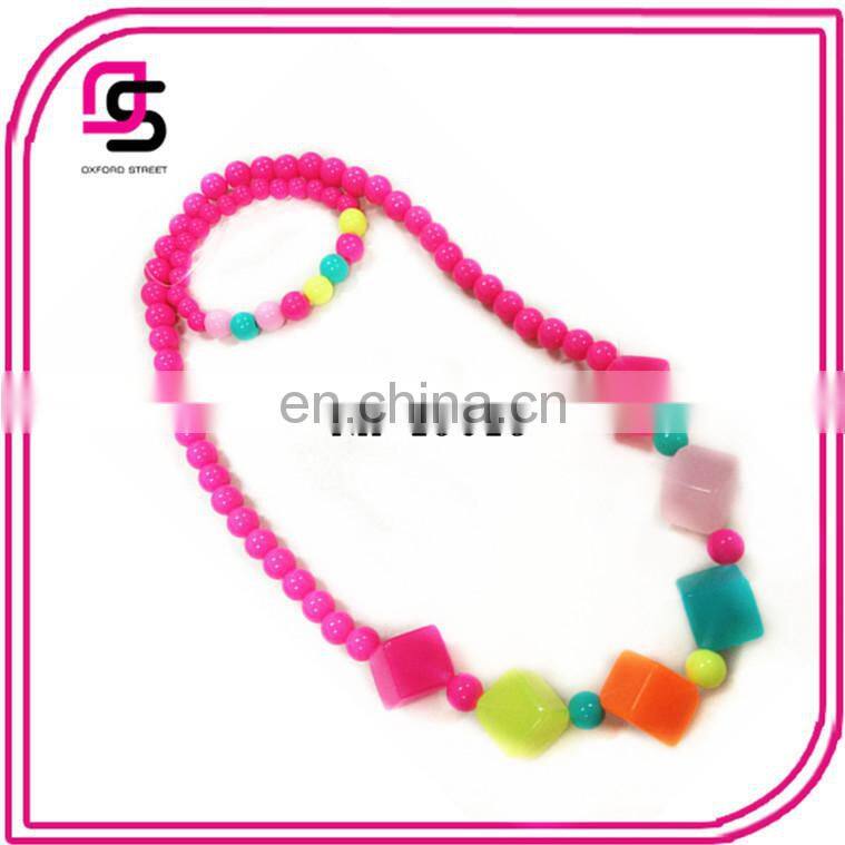 2015 Pearl Necklace And Bracelet Jewelry Set For Children