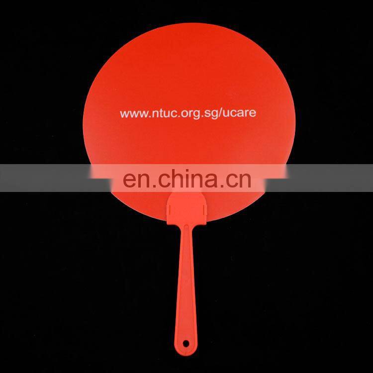 Promotional round plastic hand fan supplier
