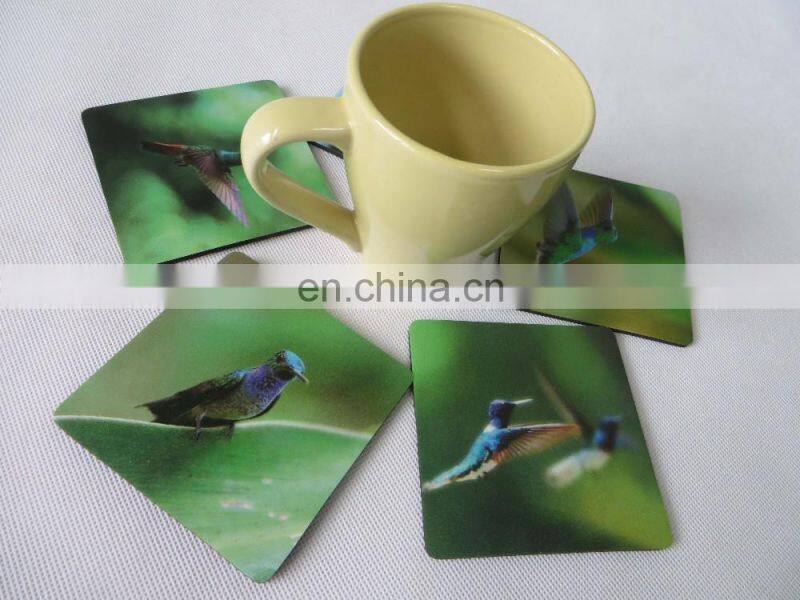 Custom colorful EVA foam coffee cup mat with printing logo