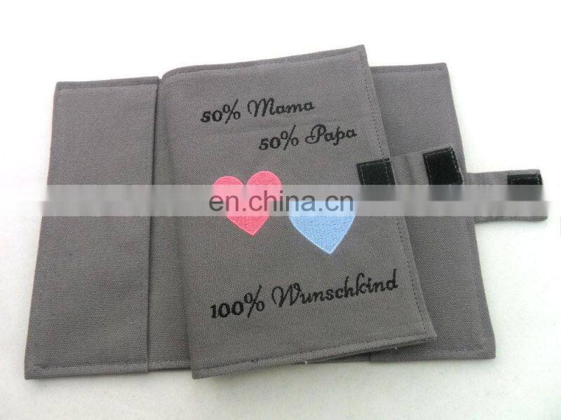 custom deep blue durable embroidery polyester soft fabric watch cover