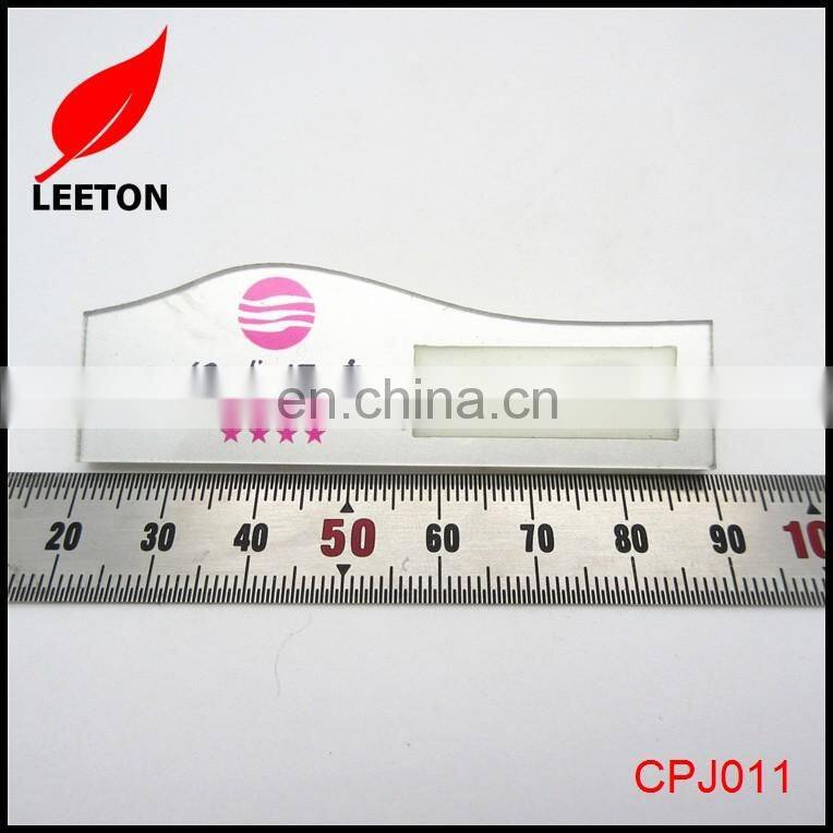 Custom hotel name tag holder with pin