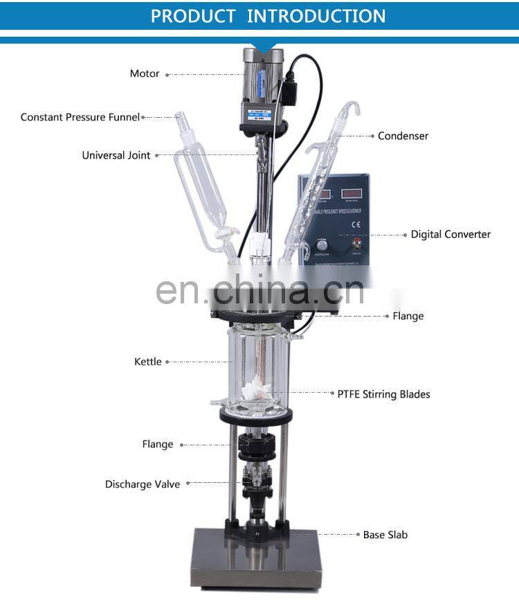 Lab Scale Mobile Glass Reactor with Vertical Condenser