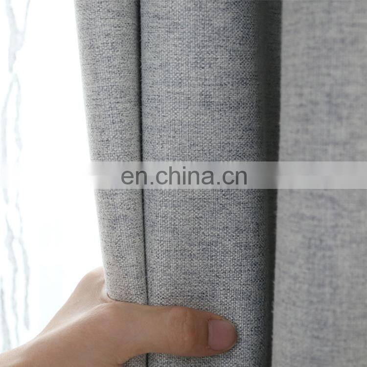 Hot Sell Window Curtain Linen Look Blackout Curtain For The Living Room