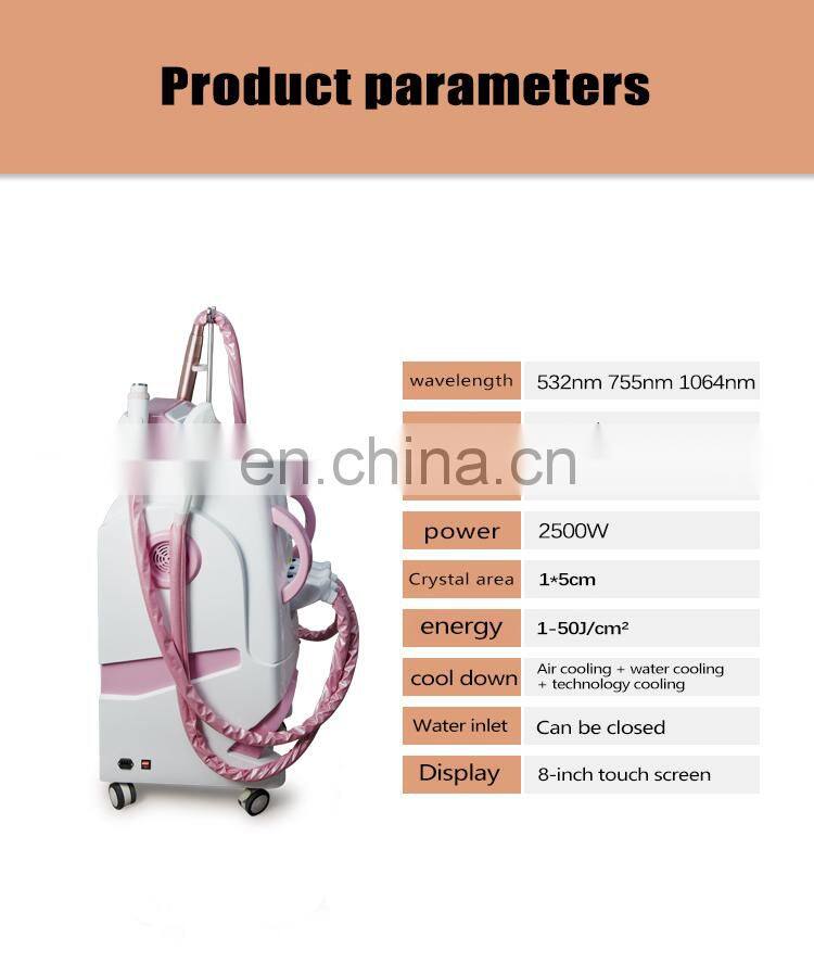 Laser picosecond q switched nd yag opt rf pico laser cleaning 3 in 1 multifunctional beauty machine