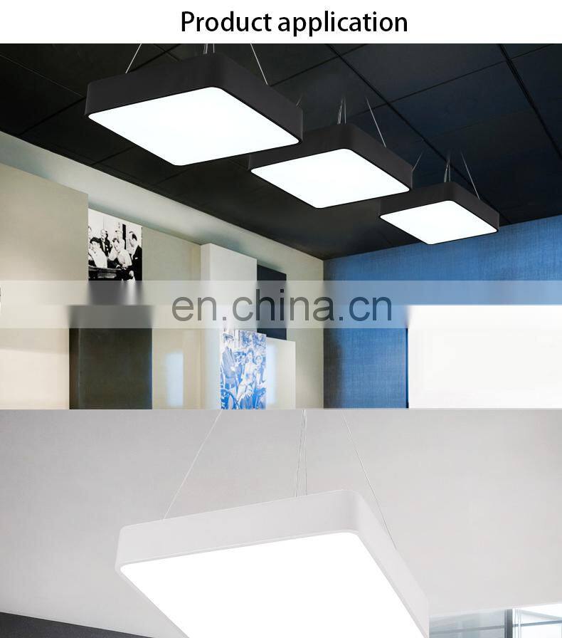 Hot Sale LED Square Super Market Mall Store Ceiling Lamp Modern Simple Commercial Hanging Light Office Lighting