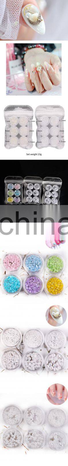 ASIANAIL Wholesale Pearls Cheap Price Plastic Half Round Pearl For Nail Art