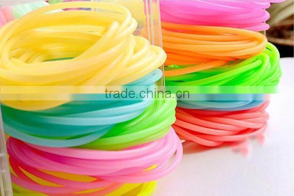 Silicone Bracelet Woman Wristband Hand mosquito repellent neon luminous Elastic Hair Band
