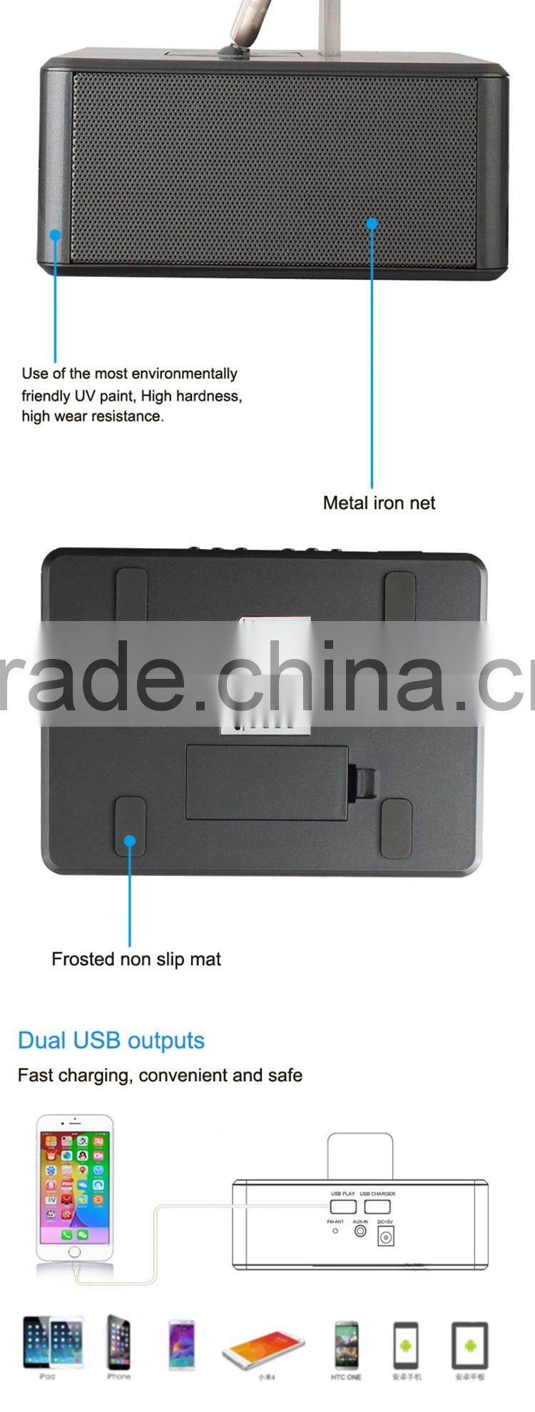 On-40MM Dual Magnetic Speaker For Iphone /Android Phone Docking Station Alarm Clock Speaker Bluetooth Speaker