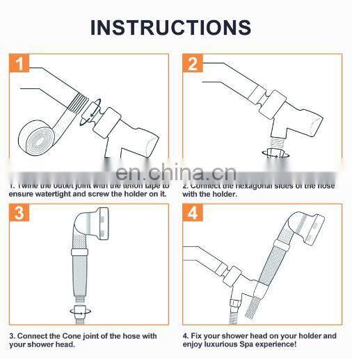 SPA High Pressure 3 Spraying filterable Shower Head