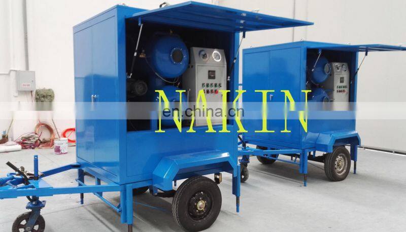 Mobile type transformer oil filtration machine