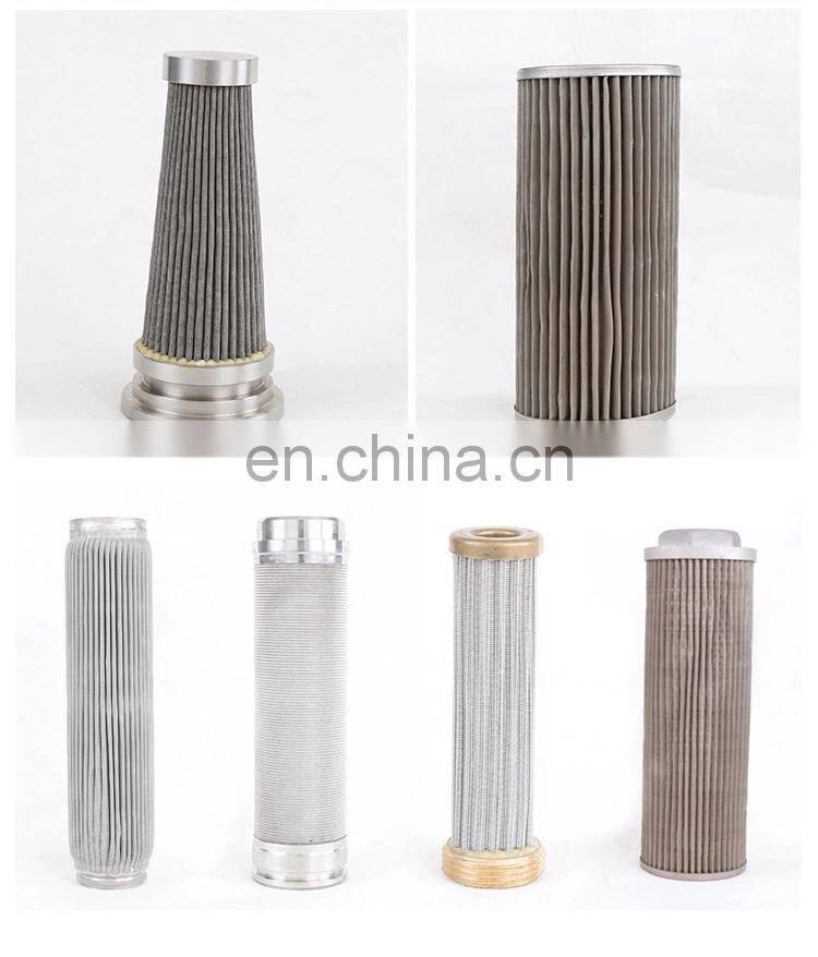 SUS 304 304L 316 316L Stainless Steel Wire Mesh Pleated Filter Element