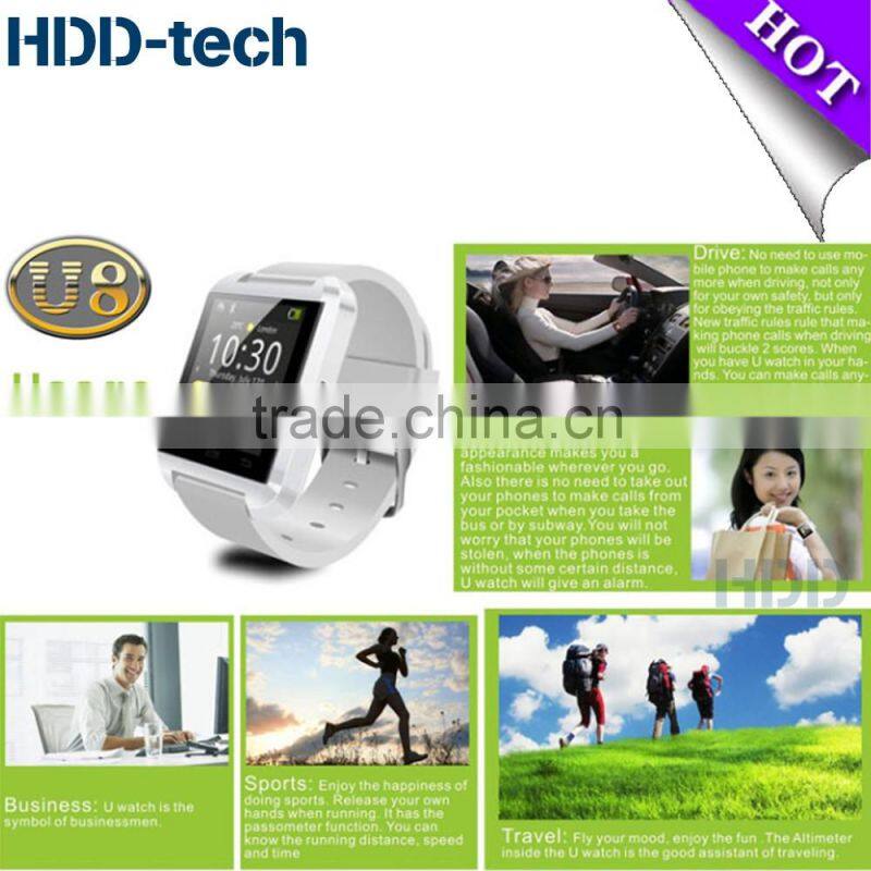 Bluetooth Smart watch U8 waterproof Portable sport watch smart phone watch