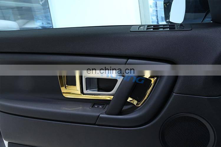 4pcs Golden Car Door Inner handle frame Trim Decoration For Land Rover Discovery Sport Car Accessories 2015 2016 2017