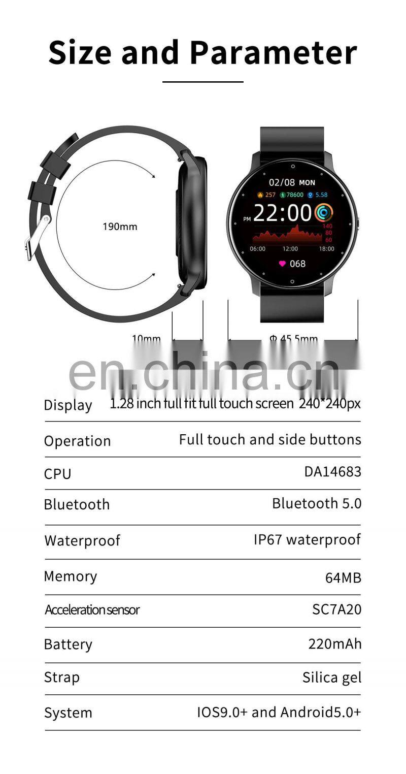 ZL02 Sport Smartwatch Men Women Sleep Heart Rate Monitor For IOS Android Smart Watch