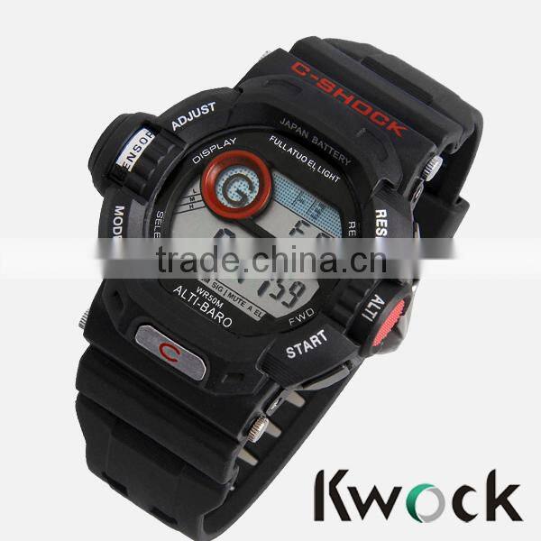 High Quality Sport Digital Silicone Watch with Quartz Movement and Made of Plastic Case Reach 3ATM Water Resistance
