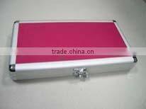 aluminum CD/DVD storage case with metal carry handle