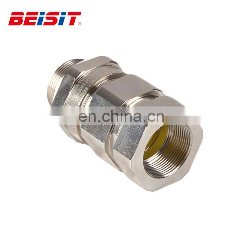 IECEx ATEX certificated airtight strong nickel plated cable seal sleeve hose Gland
