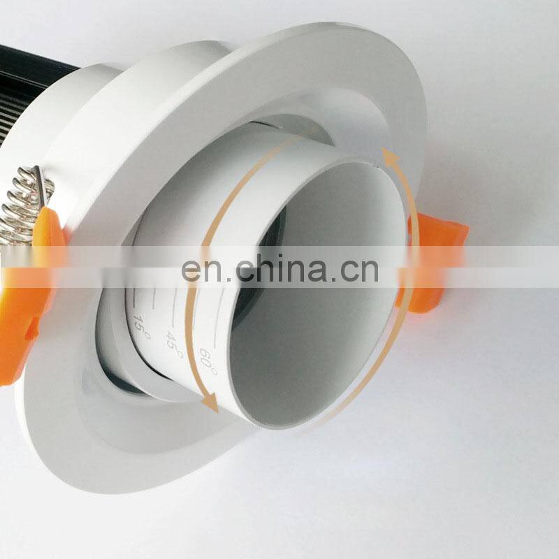 Hotel home engineering cob accessed spotlight high quality anti-glare modern simple installation black dimmable led downlight