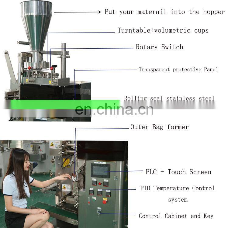 Automatic Filter Paper Small Sachets Tea Bag Pouch Packing Machine with Outer Envelop China Price