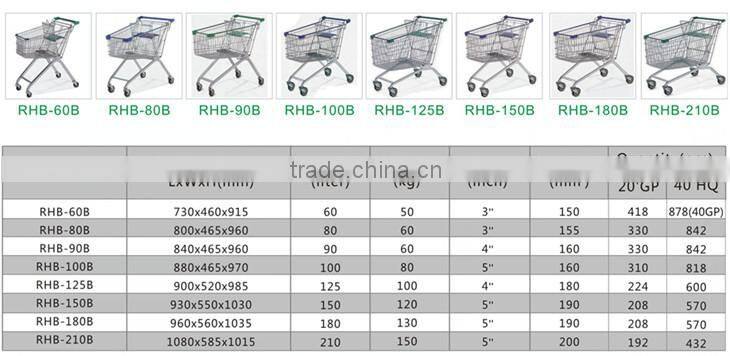 chinese supermarket cheap shopping carts(RHB-90B)