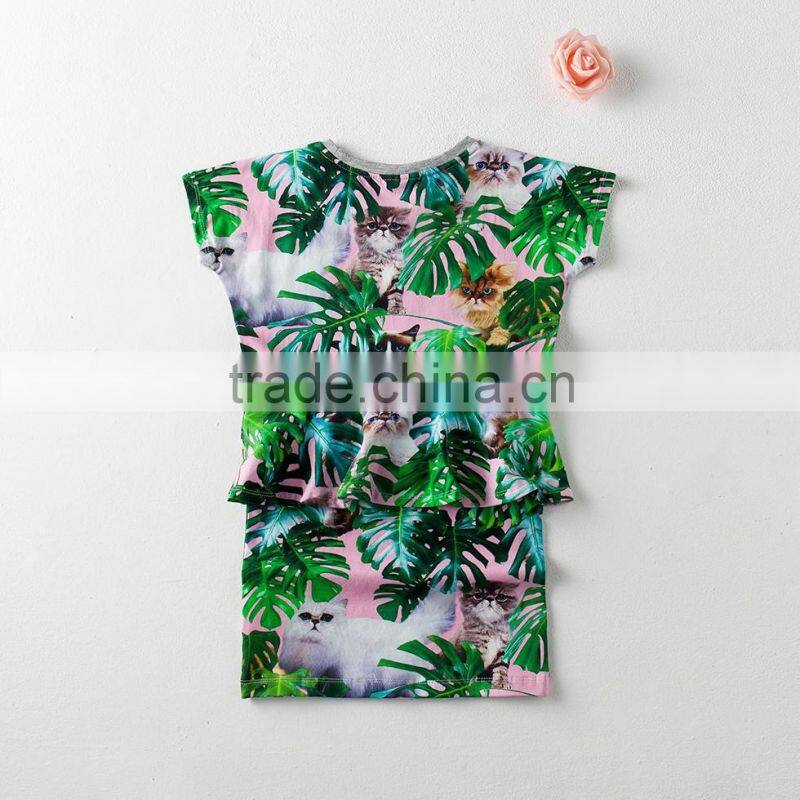 girls tight dress with all over printing