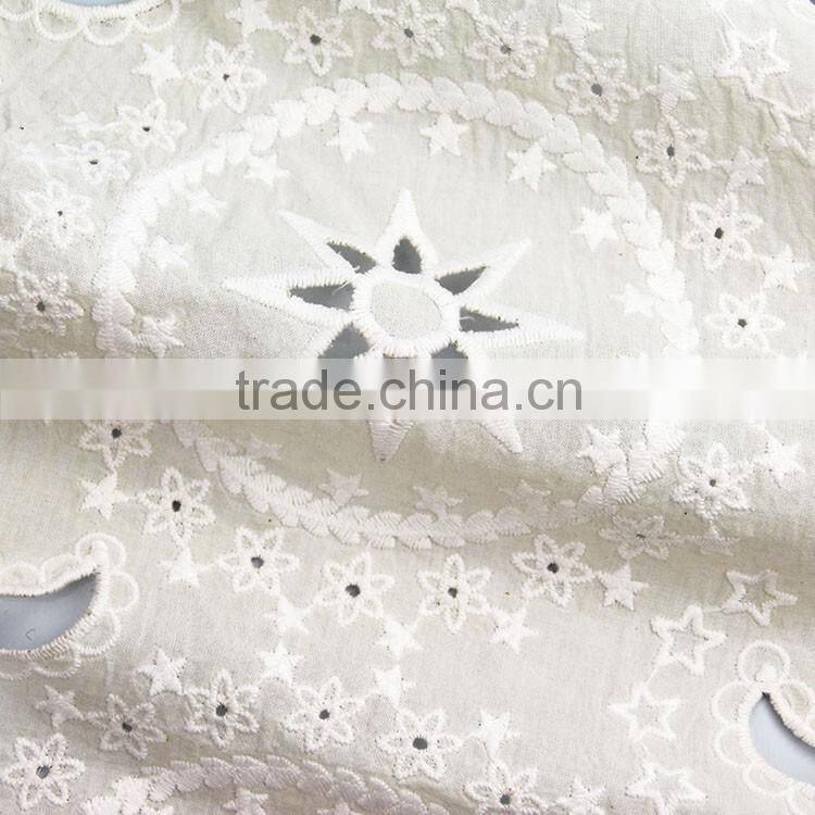Latest design customized moon and star pattern micro fiber polyester cotton fabric