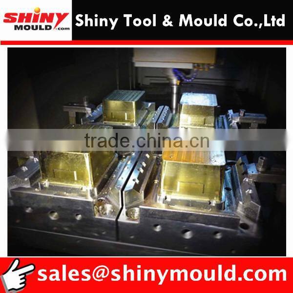 4 cavities plastic crate mould injection mould