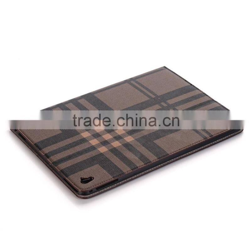 Book Style Design grid Leather Tablet Case with Pu Card Slot Case For iPad Pro9.7