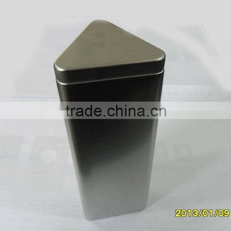 Factory price triangle tea tin box