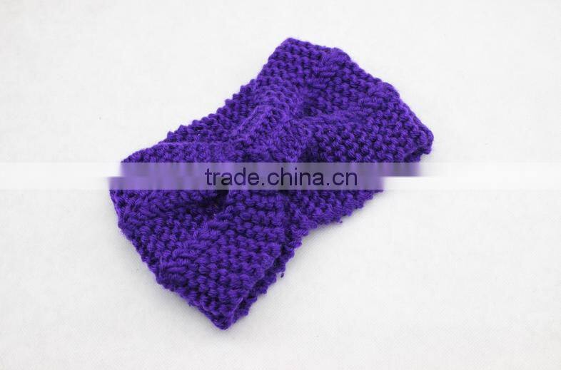 Winter warmer korean style round woolen hair band for women