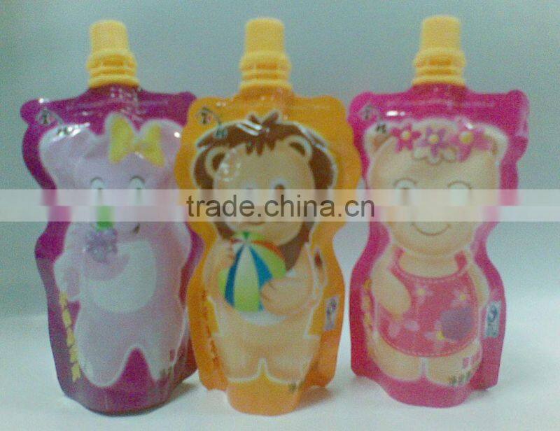 special shape plastic packaging bag /custom shape plastic bag