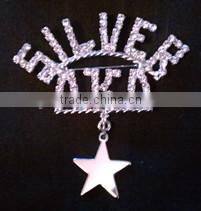 rhinestone AKA Greek letters Alpha Kappaa Alpha 50 crown lapel pin brooch jewelry