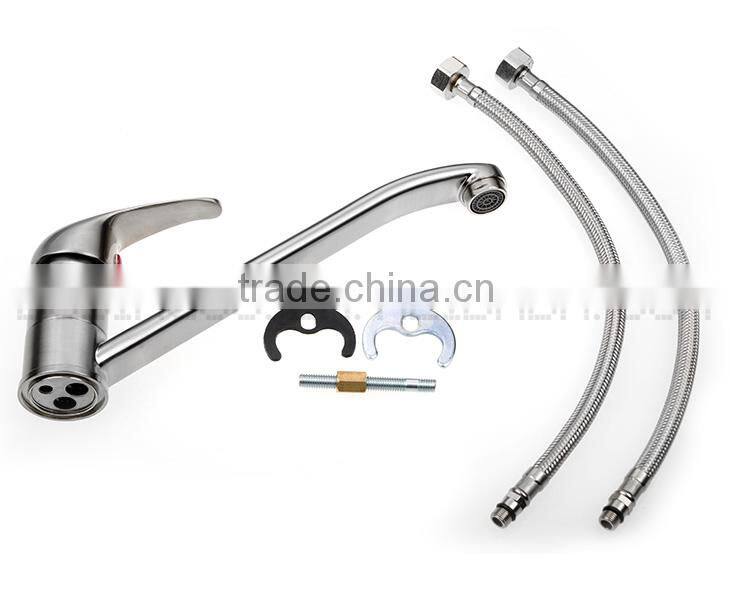 Kitchen Deck Mounted Brass Long Faucet Body Single Handle Faucet Water Filter