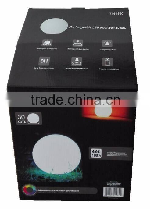 IP65 Rechageable LED pool ball40cm with remote control YXF-400PA