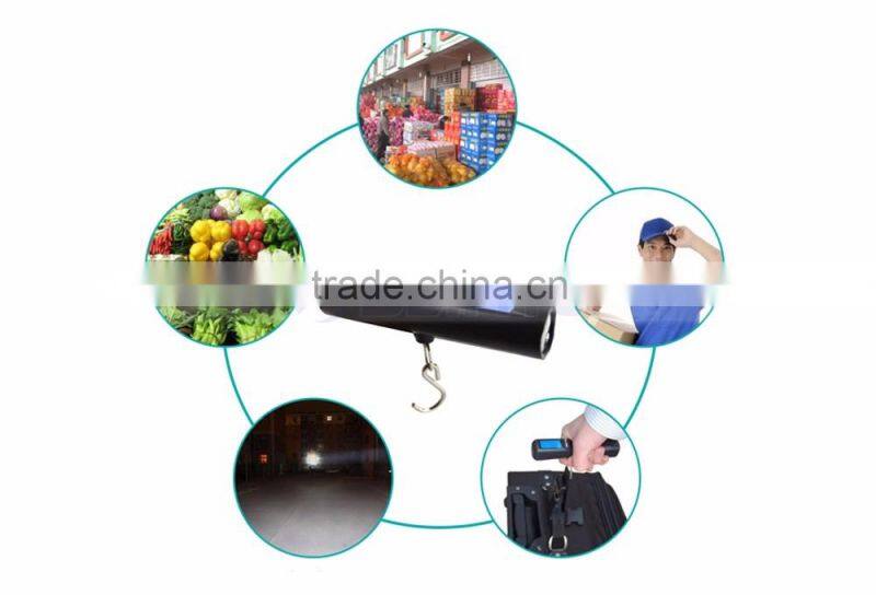 88lb/110lb Capacity 2 in One with Torch Fishing Scale LED Luggage Scale