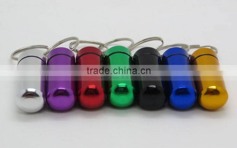 7 Color in Stock 48mm Long Metal Pill Storage Case Box Mini Bottle Cartridge
