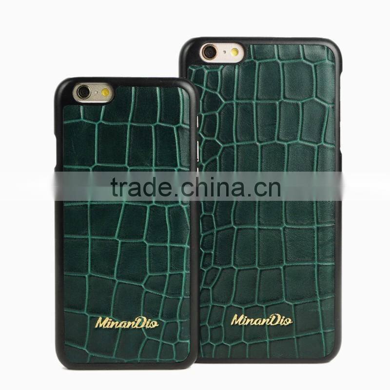 Top quality crocodile leather case for smartphone, OEM smartphone case ,for Iphone 6 case