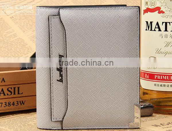 Leather mens small ID credit card wallet holder slim Pocket bifold wallet