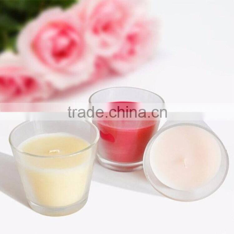 Frosted round scented candle in glass jar/aroma candle/perfume candle