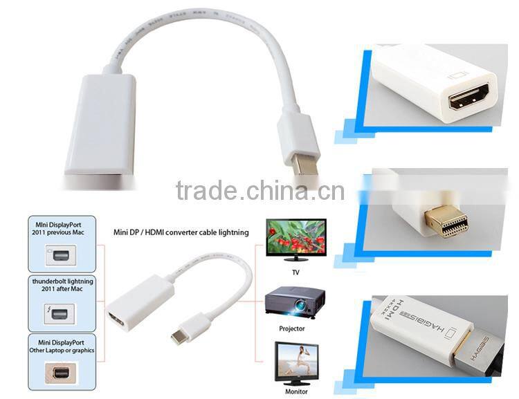 Wholesale mini dp 1.2 to hdmi 1.4 cable converter