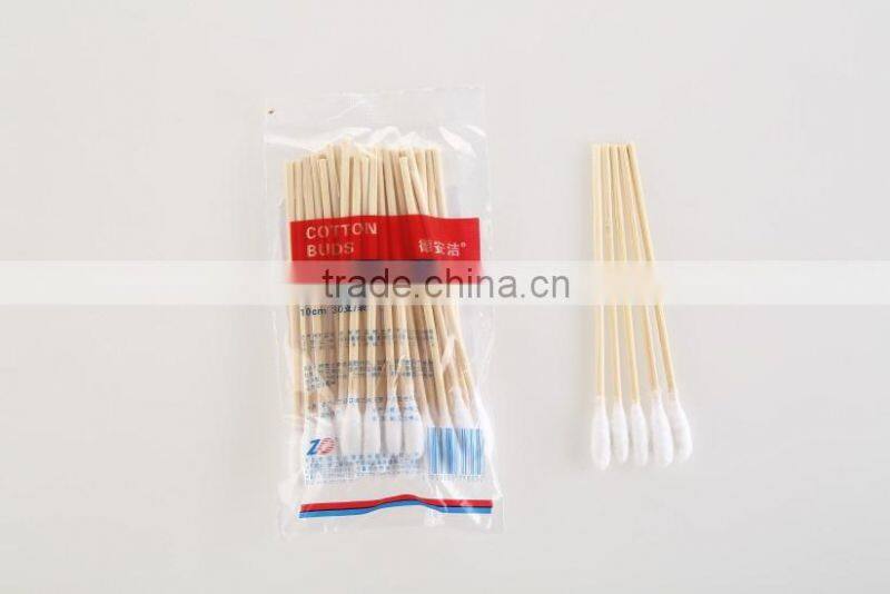 100%cotton medical bamboo cotton swabs in pp bag